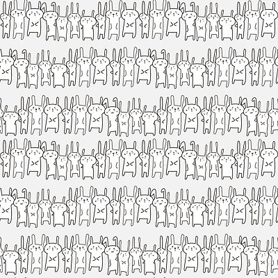 EPS 해외이미지 백그라운드 패턴 여러마리 일러스트 사람없음 회색 패턴백그라운드 토끼 토끼캐릭터 해외202105 해외일러스트 컬러 동물캐릭터 다수 무늬 포유류 반려동물 파일형식 벡터