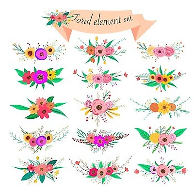 EPS 해외이미지 꽃 잎 꽃무늬 일러스트 사람없음 해외202105 해외일러스트 식물 무늬 파일형식 벡터