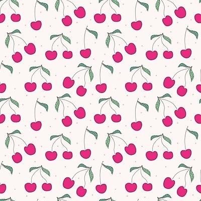 EPS 해외이미지 분홍색 패턴 일러스트 사람없음 체리 해외202105 해외일러스트 컬러 무늬 과일 파일형식 벡터