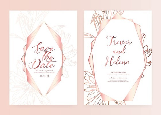 EPS 해외이미지 분홍색 일러스트 프레임 사람없음 청첩장 해외202105 해외일러스트 컬러 카드_감사 파일형식 벡터