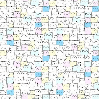 EPS 해외이미지 백그라운드 패턴 여러마리 일러스트 사람없음 고양이 패턴백그라운드 고양이캐릭터 파스텔톤 해외202105 해외일러스트 컬러 동물캐릭터 다수 무늬 포유류 반려동물 파일형식 벡터