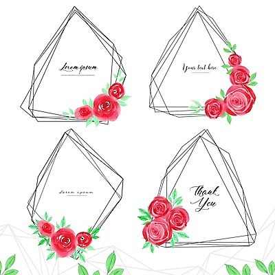 EPS 해외이미지 꽃 선 잎 일러스트 프레임 사람없음 해외202105 해외일러스트 식물 파일형식 벡터