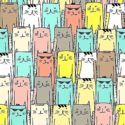 EPS 해외이미지 백그라운드 패턴 여러마리 일러스트 사람없음 컬러풀 선글라스 고양이 패턴백그라운드 고양이캐릭터 해외202105 해외일러스트 안경 컬러 동물캐릭터 다수 무늬 포유류 반려동물 파일형식 벡터