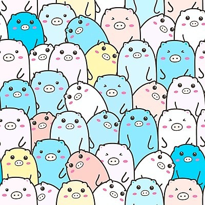 EPS 해외이미지 백그라운드 패턴 여러마리 일러스트 사람없음 패턴백그라운드 돼지 돼지캐릭터 해외202105 해외일러스트 동물캐릭터 다수 무늬 포유류 파일형식 벡터
