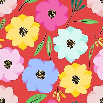 EPS 해외이미지 꽃 백그라운드 꽃무늬 패턴 일러스트 사람없음 해외202105 해외일러스트 식물 무늬 파일형식 벡터
