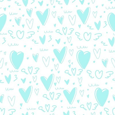 EPS 해외이미지 하늘색 패턴 날개 일러스트 사람없음 하트 해외202105 해외일러스트 모양 무늬 파란색 파일형식 벡터