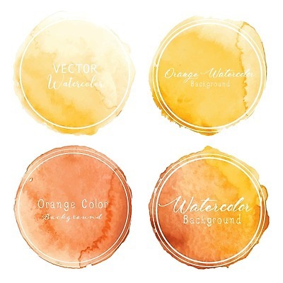 EPS 해외이미지 일러스트 수채화 프레임 사람없음 원형 번짐 원형프레임 해외202105 해외일러스트 도형 파일형식 벡터 효과