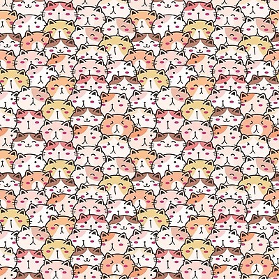 EPS 해외이미지 백그라운드 패턴 여러마리 일러스트 표정 사람없음 고양이 패턴백그라운드 고양이캐릭터 해외202105 해외일러스트 동물캐릭터 다수 무늬 포유류 반려동물 파일형식 벡터