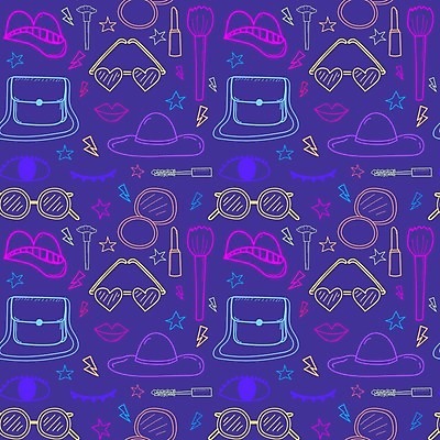 EPS 해외이미지 별 백그라운드 패턴 일러스트 사람없음 파란색 선글라스 화장품 립스틱 패턴백그라운드 핸드백 라인아트 입술 마스카라 메이크업브러쉬 번개모양 팩트 해외202105 해외일러스트 자연요소 모양 안경 선 컬러 무늬 가방 신체부위 뷰티 붓 번개 파일형식 벡터