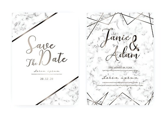 EPS 해외이미지 선 일러스트 사람없음 회색 청첩장 대리석 해외202105 해외일러스트 컬러 재료 카드_감사 파일형식 벡터