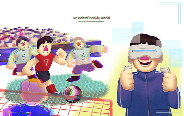 전신 PSD 남자 일러스트 축구공 미래 축구선수 들기 여러명 상반신 성인 축구 체험 군중 즐거움 축구복 축구골대 가상공간 홀로그램 가상현실 성인남자만 VR기기 국내일러스트 감정 다수 컨셉 공 축구용품 모션 운동선수 사람 운동복 구기 기계 골대 남자만 성인만 파일형식