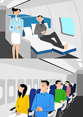 전신 PSD 라이프스타일 여자 남자 의자 일러스트 비행기 앉기 여러명 상반신 성인 노트북 기댐 비교 승무원 승객 비행기내부 양극 성인만 국내일러스트 직업 가구 다수 컨셉 항공교통 모션 대중교통 사람 내부 생활 전자제품 파일형식