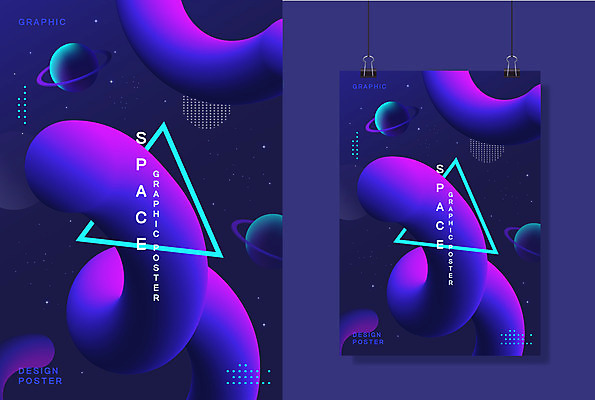 포스터 곡선 그래픽백그라운드 일러스트 사람없음 우주 보라색 행성 삼각형 기하학 국내일러스트 AI파일 도형 선 컬러 백그라운드 무늬 그래픽 파일형식 벡터