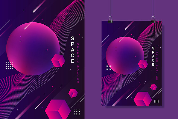 포스터 곡선 그래픽백그라운드 일러스트 사람없음 우주 사각형 원형 유성 자주색 기하학 국내일러스트 AI파일 도형 선 컬러 백그라운드 무늬 그래픽 파일형식 벡터
