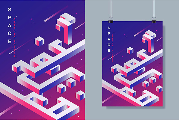 포스터 그래픽백그라운드 일러스트 사람없음 우주 보라색 유성 기하학 아이소메트릭 국내일러스트 AI파일 컬러 백그라운드 무늬 그래픽 파일형식 벡터