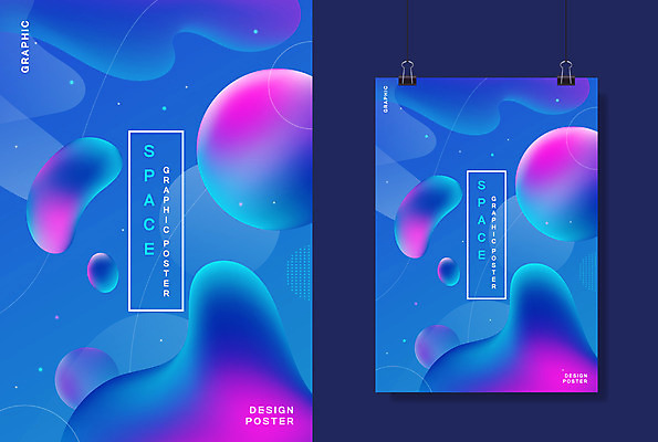 포스터 그래픽백그라운드 일러스트 사람없음 파란색 우주 원형 기하학 국내일러스트 AI파일 도형 컬러 백그라운드 무늬 그래픽 파일형식 벡터