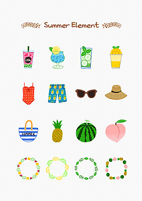 PSD 모자 수영복 가방 일러스트 여름음식 수박 사람없음 여름 선글라스 파인애플 복숭아 원형프레임 라임모히토 망고주스 비치백 수박주스 엘리먼트 블루레몬에이드 제철과일 국내일러스트 잡화 옷 계절 안경 음식 과일 프레임 원형 과일주스 열대과일 에이드 제철 파일형식 여름_계절 가방_잡화