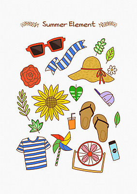 PSD 모자 리본 일러스트 나뭇잎 해바라기 사람없음 여름 선글라스 장미 주스 반팔티셔츠 선풍기 쪼리 바람개비 엘리먼트 텀블러 국내일러스트 잡화 계절 꽃 안경 음료 티셔츠 잎 컵 가전제품 샌들 파일형식