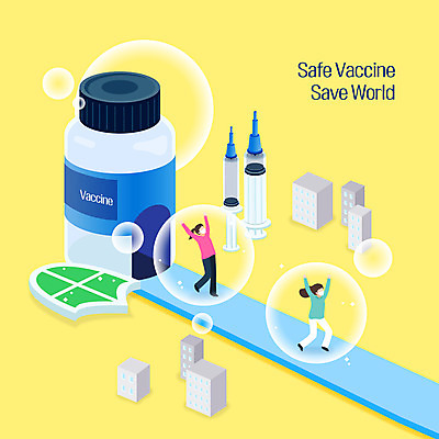 전신 여자 일러스트 주사기 마스크 성인 두명 건물 달리기 노란색 만세 물방울 면역력 백신 접종 성인여자만 코로나바이러스 백신접종 델타변이바이러스 위드코로나 국내일러스트 AI파일 건축물 컬러 의학 의료기기 모션 사람 바이러스 사회이슈 여자만 성인만 파일형식 벡터