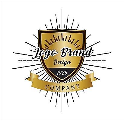 EPS 해외이미지 디자인 리본 일러스트 타이포그라피 사람없음 금색 심볼 방패모양 해외일러스트 모양 문자 컬러 방패 파일형식 벡터