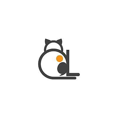 EPS 해외이미지 한마리 알파벳 일러스트 사람없음 고양이 L 해외일러스트 1 영어 포유류 반려동물 파일형식 벡터