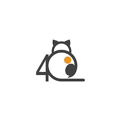 EPS 해외이미지 한마리 일러스트 사람없음 숫자 고양이 4 해외일러스트 문자 1 포유류 반려동물 파일형식 벡터