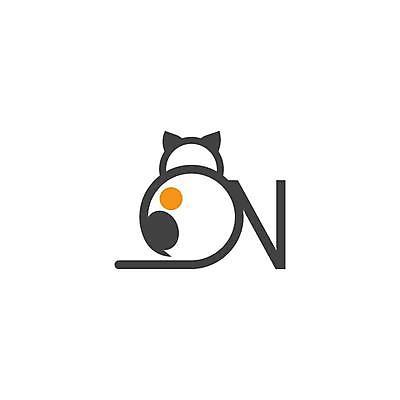 EPS 해외이미지 한마리 알파벳 일러스트 사람없음 고양이 N 해외일러스트 1 영어 포유류 반려동물 파일형식 벡터
