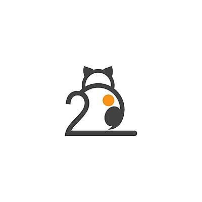 EPS 해외이미지 한마리 2 일러스트 사람없음 숫자 고양이 해외일러스트 문자 1 포유류 반려동물 파일형식 벡터