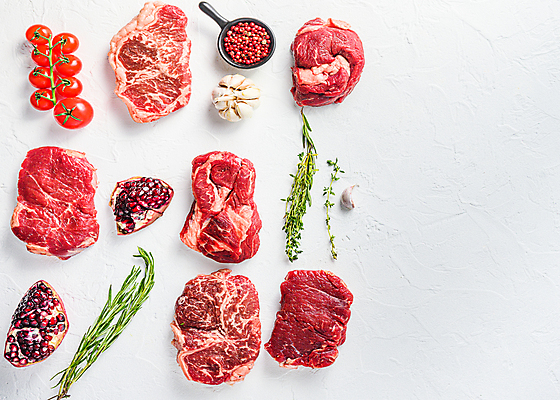 포토 JPG 해외이미지 식재료 방울토마토 실내 마늘 생고기 사람없음 소고기 흰배경 석류 로즈메리 통후추 해외포토 백그라운드 토마토 채소 과일 육류 내부 흰색 허브 후추 파일형식