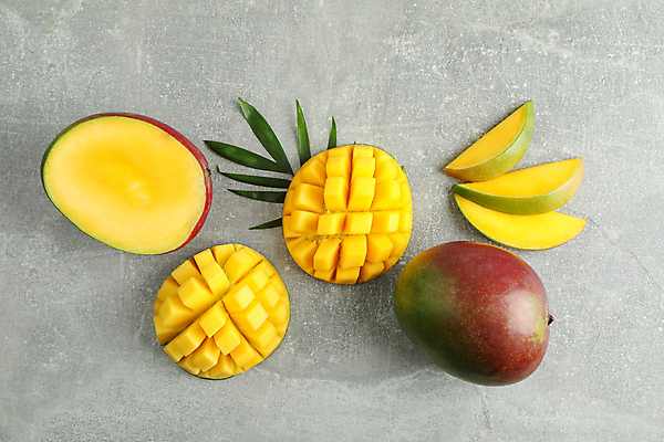 포토 JPG 해외이미지 회색배경 실내 사람없음 하이앵글 신선 달콤 열대과일 망고 맛있는 해외포토 뷰포인트 백그라운드 과일 내부 회색 맛 파일형식