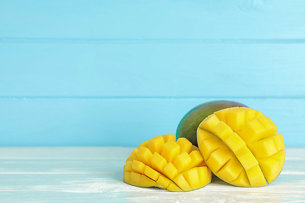 포토 JPG 해외이미지 실내 사람없음 신선 달콤 열대과일 파란배경 망고 맛있는 해외포토 백그라운드 과일 내부 파란색 맛 파일형식