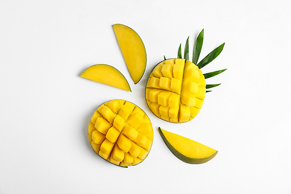 포토 JPG 해외이미지 실내 사람없음 하이앵글 신선 달콤 열대과일 흰배경 망고 플랫레이 맛있는 해외포토 뷰포인트 백그라운드 과일 내부 흰색 플랫 맛 파일형식