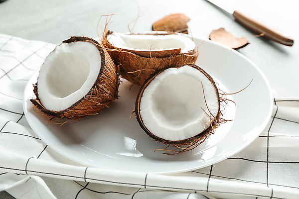 포토 JPG 해외이미지 단면 실내 사람없음 칼 열대과일 코코넛 해외포토 과일 내부 파일형식