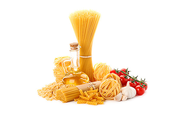 포토 JPG 해외이미지 식재료 방울토마토 실내 종류 사람없음 올리브오일 흰배경 통마늘 파스타면 탈리아텔레 푸질리 해외포토 백그라운드 토마토 파스타 마늘 내부 흰색 면류 기름_음식 파일형식