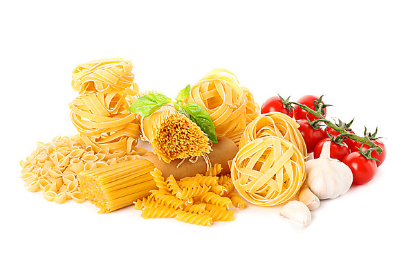포토 JPG 해외이미지 식재료 방울토마토 실내 종류 사람없음 흰배경 통마늘 파스타면 탈리아텔레 푸질리 해외포토 백그라운드 토마토 파스타 마늘 내부 흰색 면류 파일형식