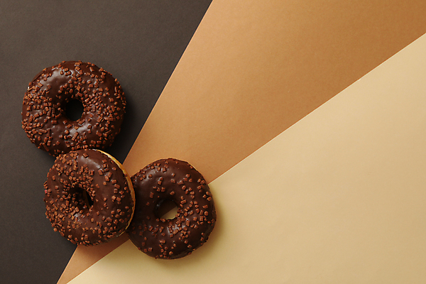 포토 JPG 해외이미지 사람없음 하이앵글 도넛 갈색배경 해외포토 뷰포인트 백그라운드 디저트 갈색 파일형식