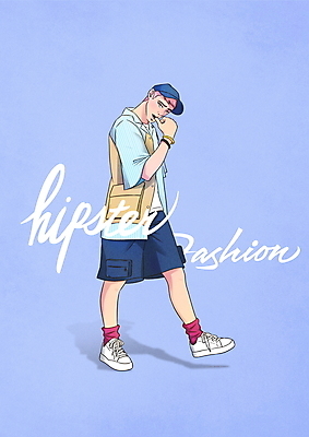 전신 PSD 패션 남자 운동화 셔츠 일러스트 반바지 팔찌 한명 손짓 성인 타이포그라피 글자캘리그라피 걷기 보라색 캡모자 성인남자한명만 힙스터 국내일러스트 문자 모자_잡화 1 컬러 신발 상의 장신구 캘리그라피 바지 모션 사람 남자한명만 성인남자만 파일형식