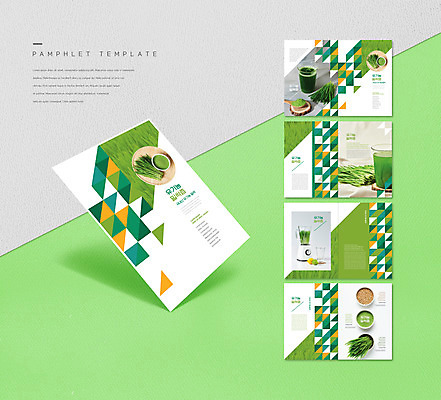 템플릿 ZIP 리플렛 잔 팜플렛 사람없음 초록색 믹서 유기농 국산 건강식 녹즙 인디자인 INDD 밀싹 이미지템플릿 식기 웰빙 음식 컬러 새싹 즙 파일형식