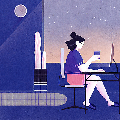 전신 PSD 라이프스타일 여자 화분 시계 의자 일러스트 밤하늘 한명 들기 앉기 성인 일상 모니터 새벽 남색 책상 자기개발 성인여자한명만 차분 국내일러스트 자연요소 1 컬러 가구 컨셉 모션 하늘 사람 라이프 생활 컴퓨터 야간 여자한명만 성인여자만 파일형식