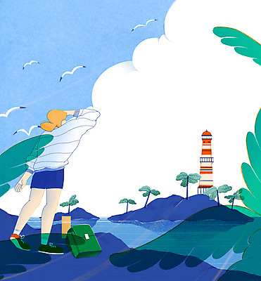 전신 PSD 구름 라이프스타일 여자 바다 여행 잎 가방 일러스트 갈매기 휴식 등대 한명 서기 성인 일상 여름 파란색 여름휴가 바캉스 힐링 성인여자한명만 혼행 국내일러스트 자연요소 식물 1 잡화 계절 컬러 컨셉 모션 조류 휴가 사람 라이프 생활 신조어 약어 여자한명만 성인여자만 파일형식 여름_계절