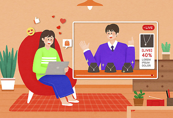 전신 PSD 여자 남자 의자 일러스트 목걸이 모바일 앉기 상반신 성인 두명 노트북 주황색 구매 온라인쇼핑 모바일쇼핑 온라인 라이브 성인만 숍스트리밍 라이브커머스 비대면쇼핑 스토어 국내일러스트 컬러 가구 장신구 모션 사람 전자제품 쇼핑 파일형식 언택트