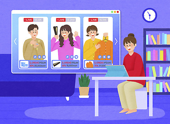 전신 PSD 옷 여자 남자 일러스트 탁자 모바일 책장 들기 앉기 여러명 상반신 성인 태블릿 보라색 선택 온라인쇼핑 스킨케어 모바일쇼핑 온라인 인터넷창 고데기 라이브 성인만 숍스트리밍 라이브커머스 비대면쇼핑 스토어 국내일러스트 컬러 가구 다수 컨셉 인터넷 모션 사람 전자제품 스마트기기 쇼핑 뷰티 헤어용품 파일형식 언택트