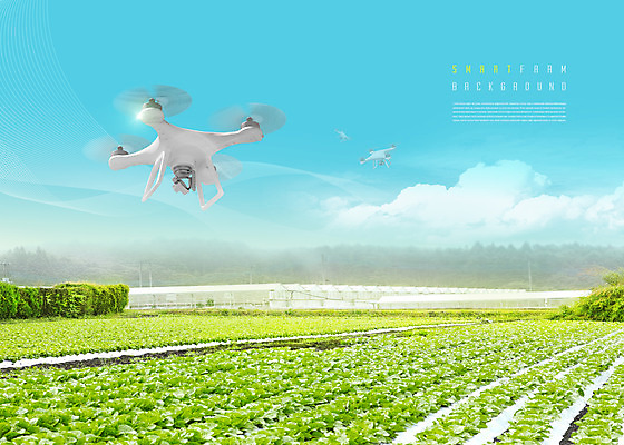 PSD 구름 편집이미지 하늘 사람없음 배추밭 드론 스마트팜 모빌리티 이미지편집 자연요소 교통수단 밭 농장 파일형식