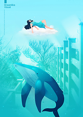 전신 PSD 나무 구름 편집이미지 한마리 여자 하늘색 백그라운드 상상 한명 성인 건물 눕기 꿈 고래 어린이상상 성인여자한명만 이미지편집 자연요소 식물 1 건축물 포유류 모션 사람 파란색 수중동물 여자한명만 성인여자만 파일형식