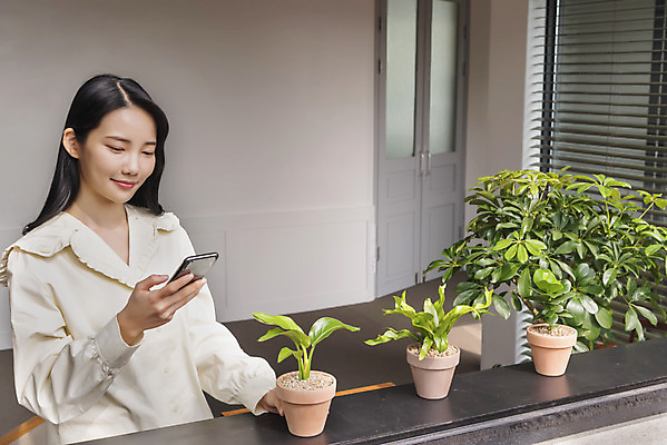 포토 JPG 우먼라이프 응시 여자 화분 화초 실내 한명 미소 들기 상반신 20대 성인 취미 앞모습 스마트폰 한국인 창가 힐링 싱글라이프 성인여자한명만 국내포토 식물 1 라이프스타일 시선 뷰포인트 창문 모션 표정 사람 동양인 청년 내부 핸드폰 스마트기기 여자한명만 성인여자만 파일형식