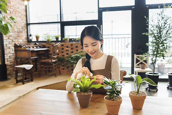 포토 JPG 우먼라이프 응시 여자 화분 화초 실내 한명 미소 상반신 20대 성인 취미 앞모습 한국인 힐링 닦기 싱글라이프 성인여자한명만 국내포토 식물 1 라이프스타일 시선 뷰포인트 모션 표정 사람 동양인 청년 내부 여자한명만 성인여자만 파일형식