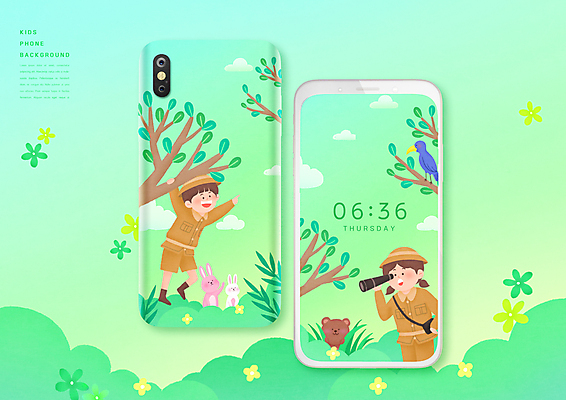 전신 PSD 편집이미지 여자 남자 어린이 백그라운드 여러마리 곰 조류 매달리기 들기 소녀 소년 상반신 두명 연두색 스마트폰 스크린 망원경 탐험 나뭇가지 가리킴 토끼 시간 모험가 반려 어린이만 스마트폰케이스 이미지편집 나무 동물 다수 포유류 모션 사람 손짓 초록색 핸드폰 스마트기기 반려동물 파일형식