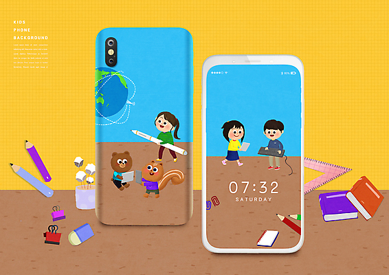 전신 PSD 편집이미지 여자 남자 지구 어린이 동물캐릭터 백그라운드 곰 학용품 들기 소녀 소년 책 세명 스마트폰 연필 펜 스크린 시간 지우개 다람쥐 삼각자 서류집게 터치펜 어린이만 스마트폰케이스 이미지편집 동물 캐릭터 포유류 모션 문구용품 자 집게 사람 핸드폰 스마트기기 필기구 설치류 파일형식