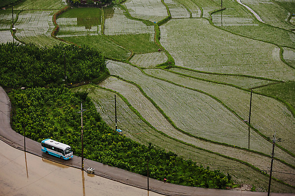 포토 JPG 주간 밭 버스 사람없음 야외 하이앵글 전라남도 여수 모내기 다랑논 국내포토 자연요소 육상교통 뷰포인트 농업 대중교통 전라도 파일형식