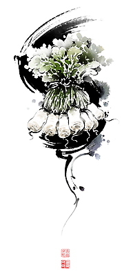 PSD 줄기 잎 채소 일러스트 캘리그라피 붓터치 사람없음 농작물 묶기 동양화 번짐 낙관 총각무 국내일러스트 식물 농업 모션 미술 무 파일형식 효과